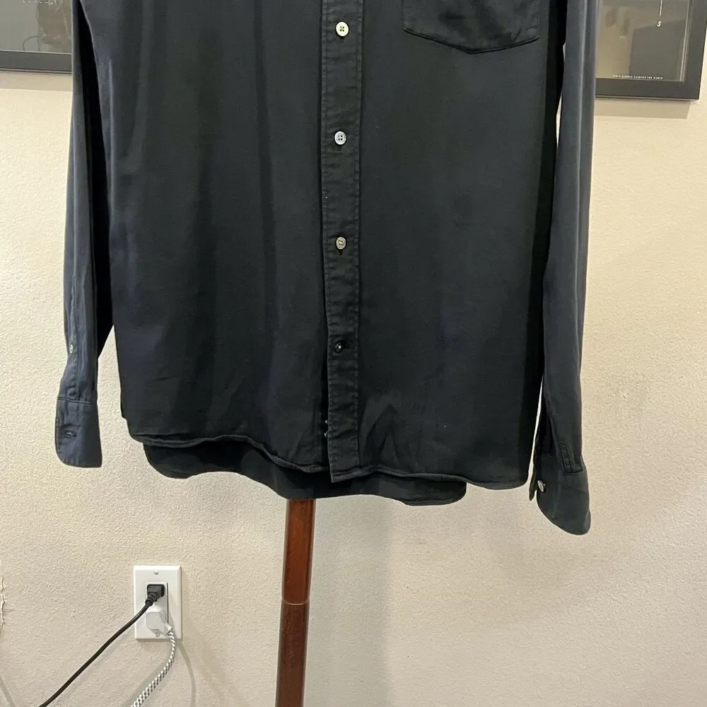 Buck Mason - LS Drape Twill Shirt - Black - Picture 5 of 6